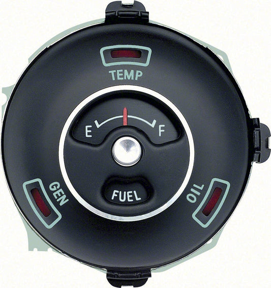 Dash Fuel Gauge with Warning Lights - 63-64 Chevy II Nova (Standard)