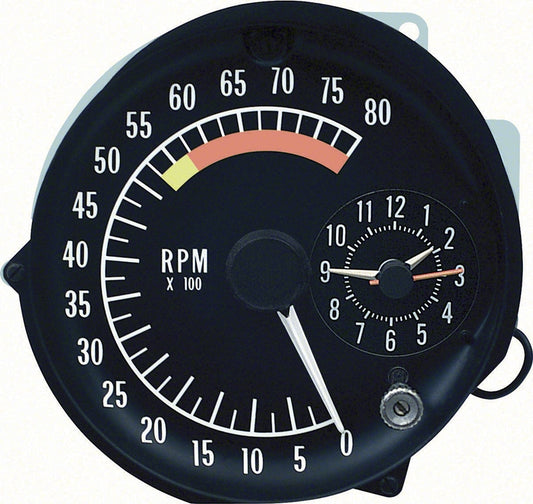 Tachometer & Clock Assembly - 73-75 Firebird
