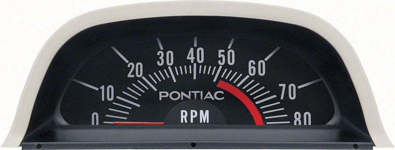Hood Tachometer - 5200 Redline (V8 Point Ignition) - 68 Firebird