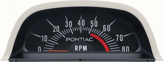 Hood Tachometer - 5200 Redline (V8 Point Ignition) - 68 Firebird