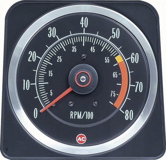 Tachometer - 6000 Red Line ( Z28 & 396/375HP 6&quot; X 8&quot;) - 69 Camaro