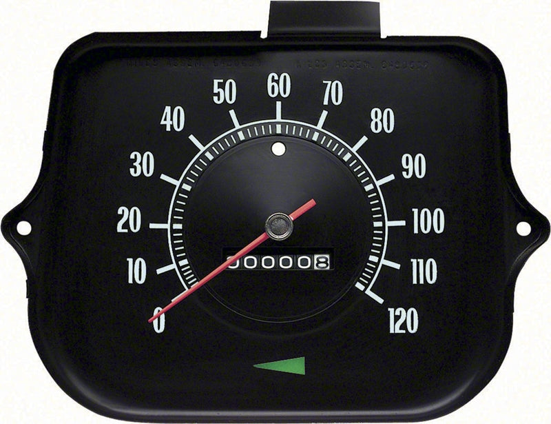 Speedometer - 120 MPH without Speed Warning - 68 Chevelle El Camino