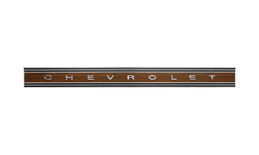 Tailgate Molding - Woodgrain with "CHEVROLET" Letters - 69-72 Chevy C/K Pickup Blazer