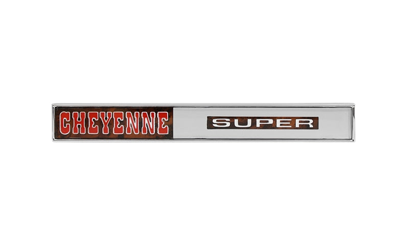 Glove Box Door Emblem - CHEYENNE SUPER - 71 Chevy CK Pickup Truck