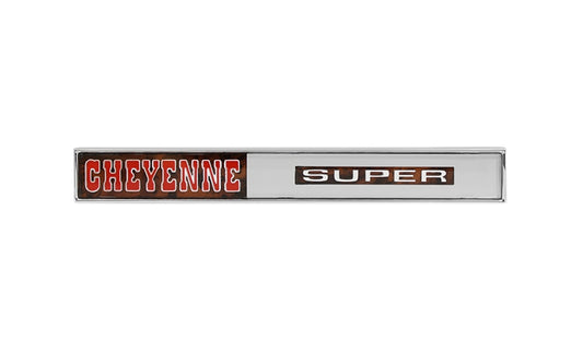 Glove Box Door Emblem - CHEYENNE SUPER - 71 Chevy CK Pickup Truck