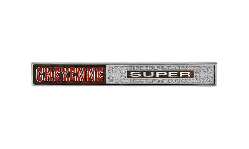 Glove Box Door Emblem - CHEYENNE SUPER - 72 Chevy CK Pickup Truck