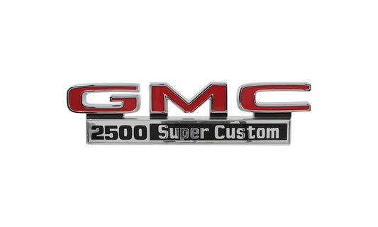 Front Fender Emblems - GMC 2500 Super Custom - Pair - 71-72 GMC CK Pickup Truck