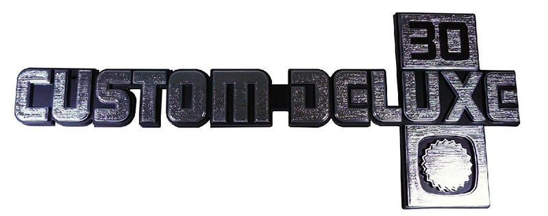 Fender Emblems - "Custom Deluxe 30" - LH/RH Pair - 81-87 Chevy C/K Pickup