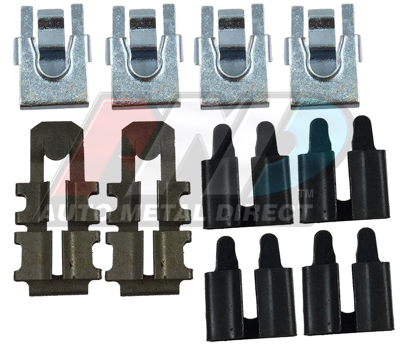 Door Latch / Lock Clip Set - 66-67 Dodge Plymouth A-Body B-Body