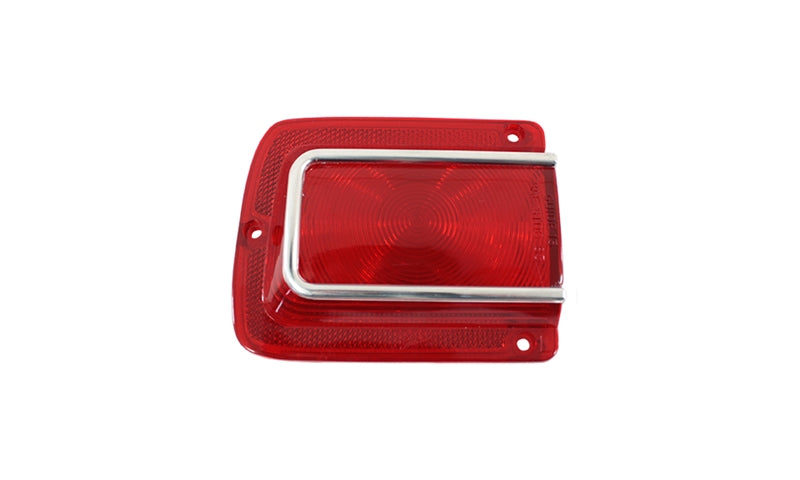 Taillight Lenses - With Chrome Trim - LH/RH Pair - 65 Chevelle