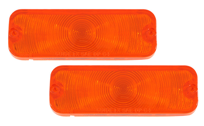 Park Lamp Lenses - Amber - Pair - 64 Chevelle El Camino Malibu