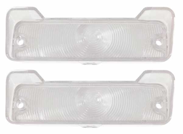 Parking Lamp Lenses - Clear - LH/RH Pair - 66 Chevelle El Camino