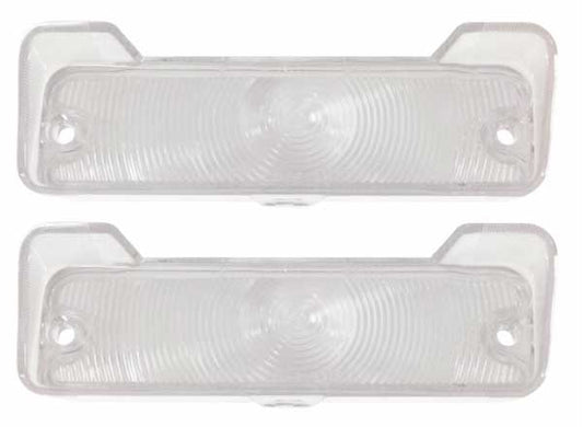 Parking Lamp Lenses - Clear - LH/RH Pair - 66 Chevelle El Camino
