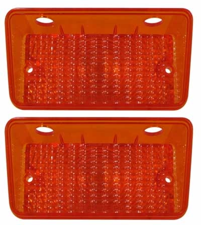 Parking Lamp Lenses - Amber - LH/RH Pair - 70 Chevelle (Except SS)