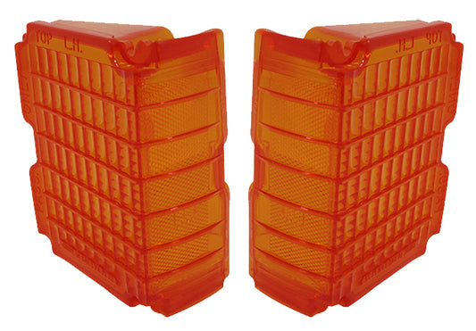 Parking Lamp Lenses - Amber - LH/RH Pair - 72 Chevelle