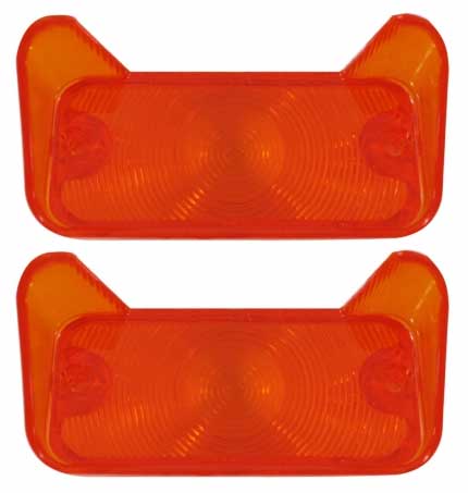 Parking Lamp Lenses - Amber - LH/RH Pair - 68 Chevelle