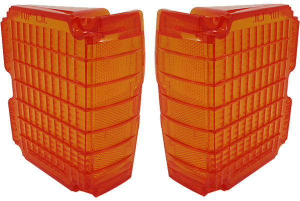 Parking Lamp Lenses - Amber - LH/RH Pair - 72 El Camino Sprint Chevelle Wagon