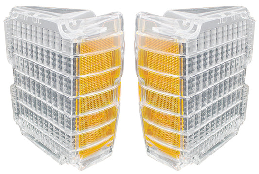 Parking Lamp Lenses - Clear - LH/RH Pair - 72 El Camino Sprint Chevelle Wagon