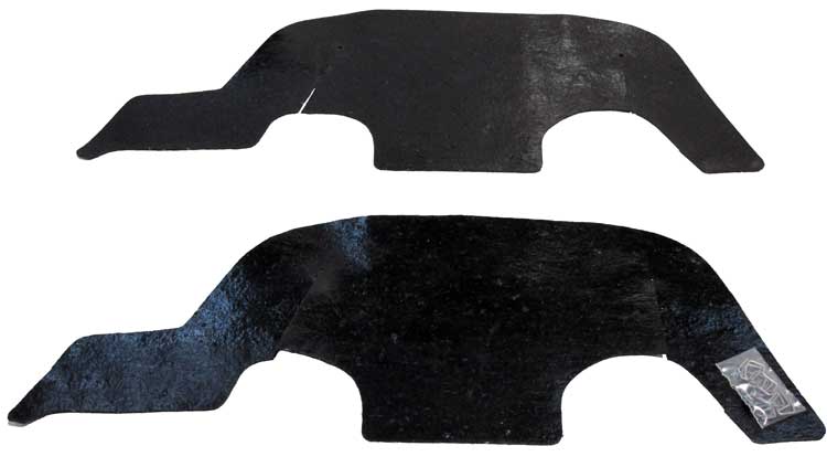 Inner Fender Dust Shield Set w Hardware - 66 Chevelle El Camino