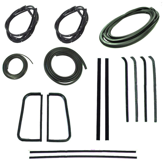 Weatherstrip Kit - Full - w/o Reveal Trim Groove - 9pcs - 55-59 Chevy GMC Truck