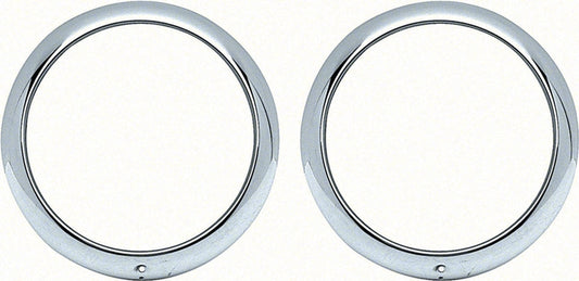 Headlamp Bezels - Stainless - Pair - 47-55 Chevy GMC Truck