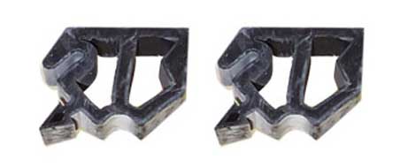 Hood Side Bumpes - LH/RH Pair - 66 Chevelle El Camino