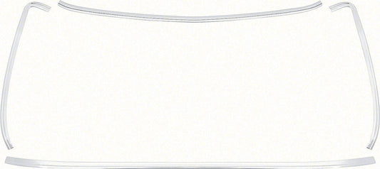 Back Glass Molding Set - Polished Aluminum - 75-81 Camaro Firebird