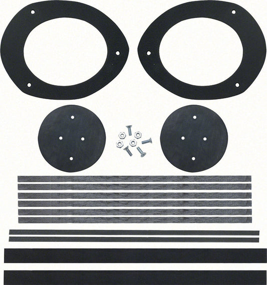 Dash Air Duct Seal Set - For LH and RH Side with Astro Ventilation - 68 Camaro Firebird; 65-68 Fullsize Chevy Car