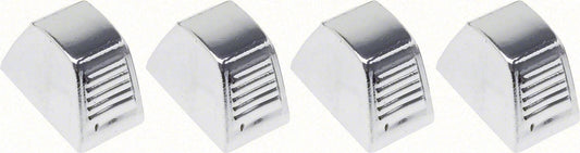 Temperature Control Knobs- Chrome - 4 Piece Set - 64-72 Chevelle El Camino; 67-81 Camaro Firebird