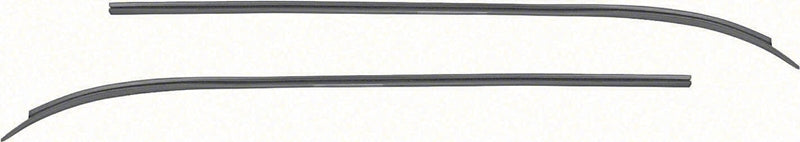 Interior Upper Windshield Trim Moldings - Black, Paint to Match - 62-67 Chevy II Nova