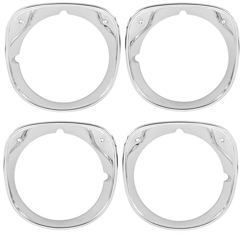 Headlamp Bezels - LH/RH 4 Piece Set - 70 Chevelle El Camino