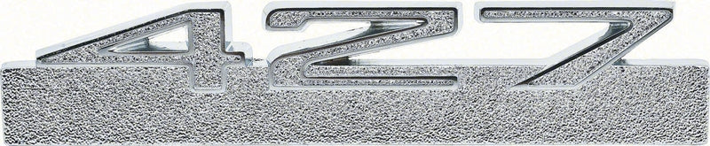 Fender & Hood Emblem - "427" with Bar (stud mounted) - 69 Nova Camaro Yenko
