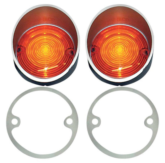 Parking Lamp Lenses - LH/RH Pair - 68-69 Coronet