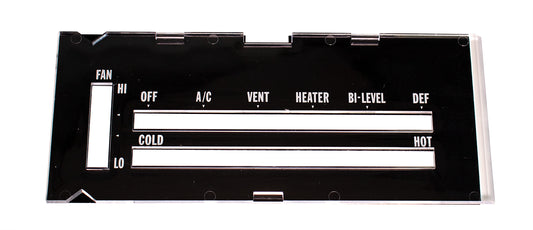 Heater Control Lens with A/C - 73 Camaro