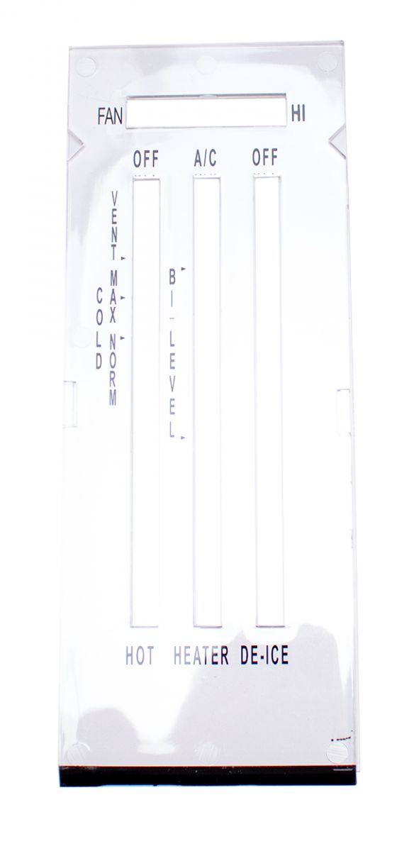 Heater Control Lens with A/C - White - 69 Camaro; 69-74 Nova