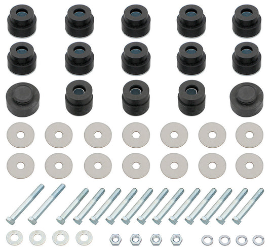Body & Radiator Support Bushing Set w/ Hardware - 68-72 Chevelle Cutlass Convertible