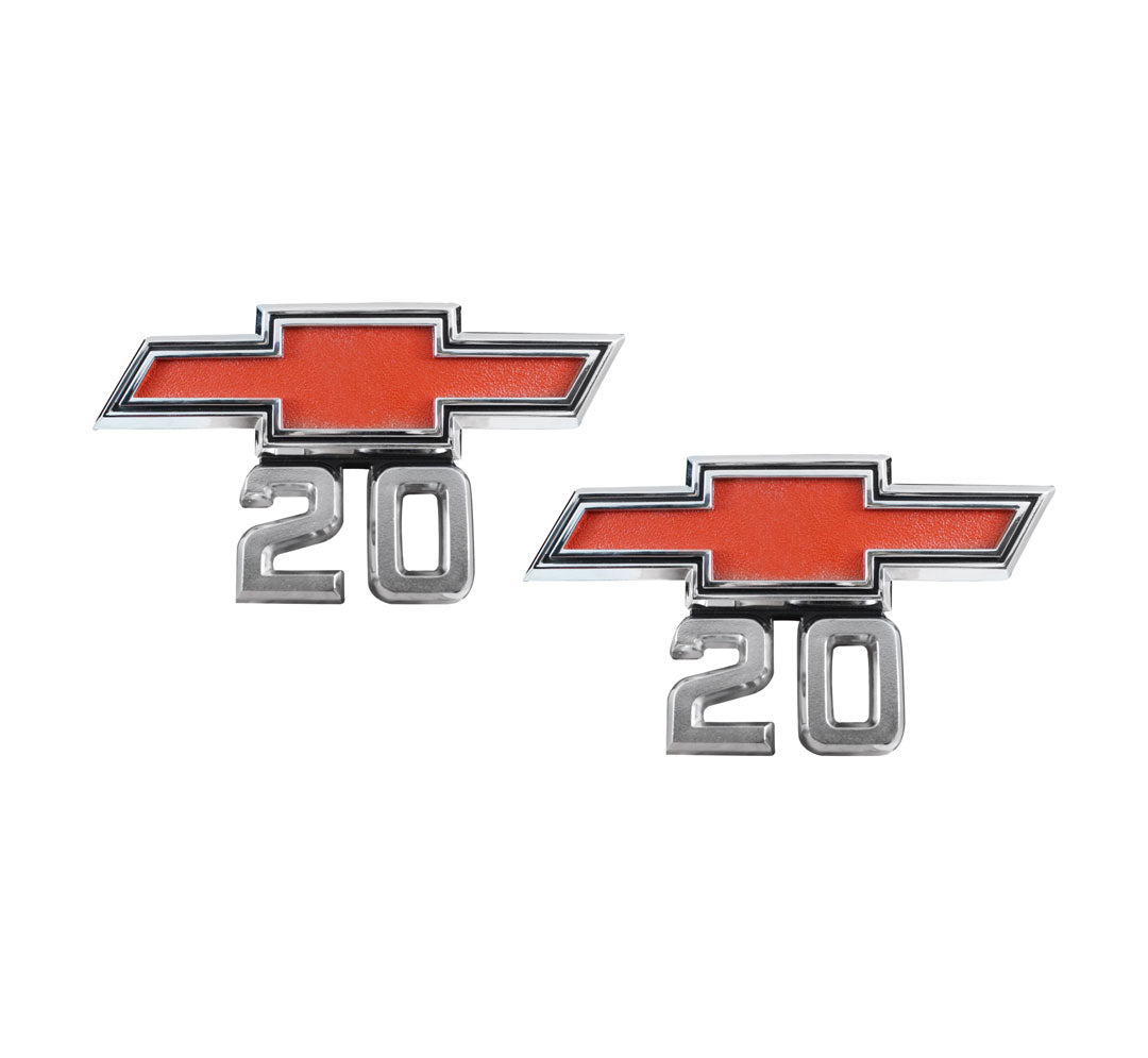 Front Fender Emblems - &quot20" - Pair - 67-68 Chevy C/K Pickup Truck Suburban