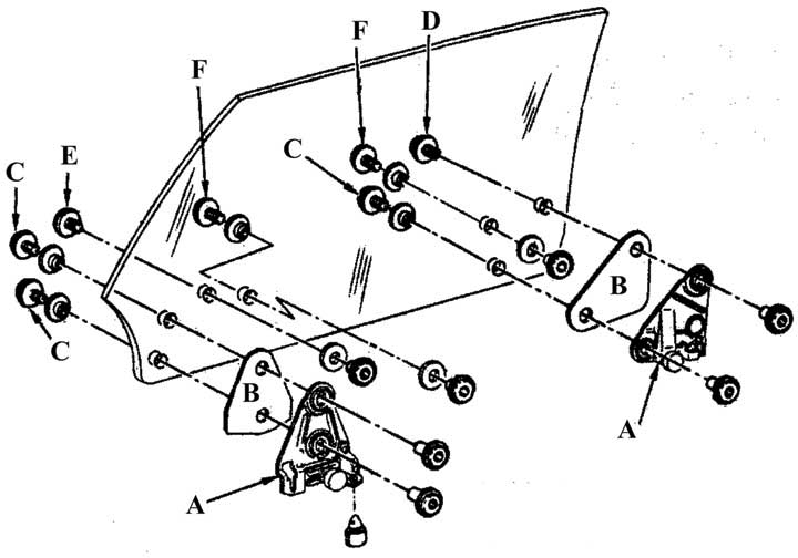 Door Glass Mounting Kit (Does Both Doors) - 68-69 Camaro Firebird