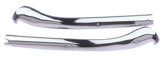 Header Moldings - Chrome - LH/RH Pair - 67 Camaro Firebird Convertible