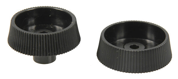 Radio Knobs - 2 Piece Set - Black Inner (Tone & Dummy) - 67-68 Chevelle El Camino; 67-68 Camaro
