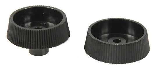 Radio Knobs - 2 Piece Set - Black Inner (Tone & Dummy) - 67-68 Chevelle El Camino; 67-68 Camaro