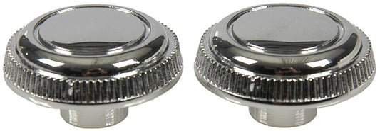 Radio Knobs (2pcs) - Chrome (Volume & Tuner) - 67 Chevy II Nova; 67-68 Chevelle El Camino; 67-68 Camaro