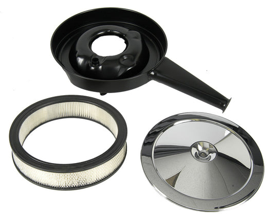 Cowl Induction Air Cleaner - With Chrome Lid & Filter - 70-72 Chevelle El Camino; 69 Camaro