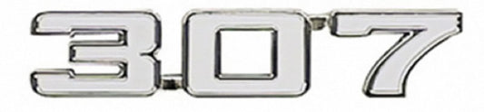 Fender Emblem - "307" - LH or RH - 69 Camaro; 69-74 Nova
