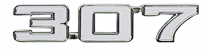 Fender Emblems - "307" - Pair - 69 Camaro; 69-74 Nova