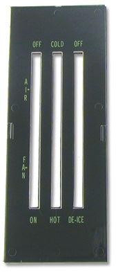 Dash Heater Control Lens with Backing Plate - Without A/C - 69 Camaro; 69-70 Nova