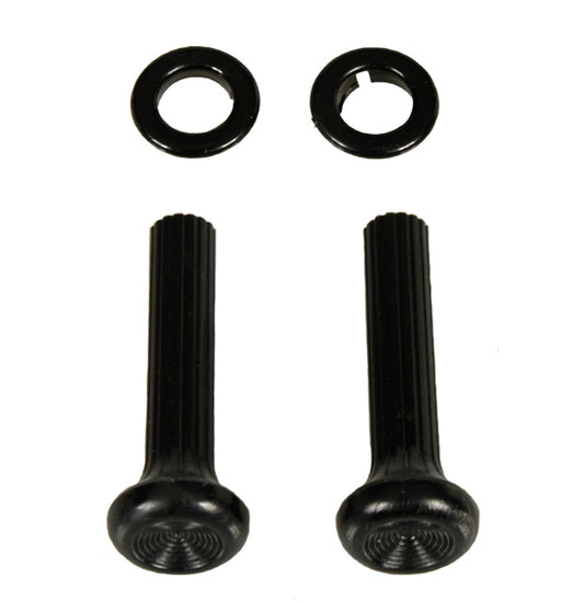 Dash Side Vent Pull Knobs & Black Ferrules - 4 Piece Set for Both Sides - 68 Camaro Firebird