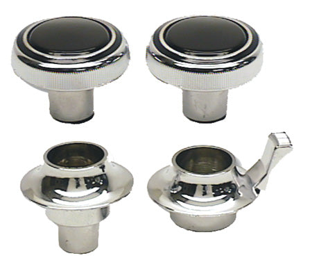 Radio Knobs - Mono - 4 Piece Set - 69 Nova Chevelle El Camino; 69-70 Camaro