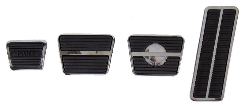 Pedal Pad & Trim Kit - Manual Transmission with Disc Brakes - 67-68 Camaro Firebird; 68-72 Chevelle