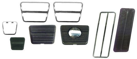 Pedal Pad & Trim Kit - Manual Transmission with Disc Brakes - 69-72 Camaro Nova; 70-72 Firebird